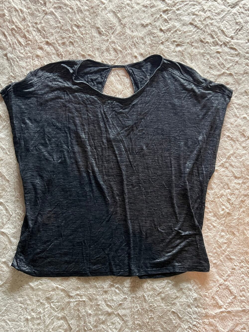 Latched Mama Womens 3X Nursing Top Black Short Sleeve Breastfeeding